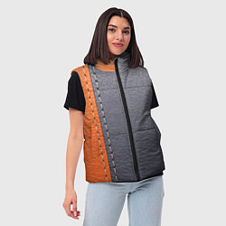 Женский жилет Кожа, цвет: 3D-красный — фото 2