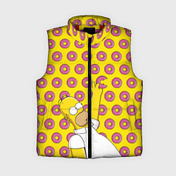 Женский жилет Пончики Гомера Симпсона, цвет: 3D-красный