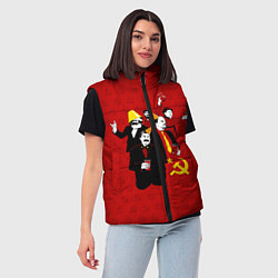 Женский жилет Communist Party, цвет: 3D-светло-серый — фото 2