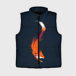 Женский жилет Хитрая лисичка, цвет: 3D-черный