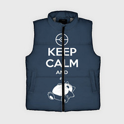 Женский жилет Keep Calm & Squirtle, цвет: 3D-светло-серый