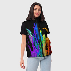Женский жилет Всплеск красок, цвет: 3D-черный — фото 2
