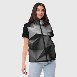 Женский жилет Gray abstraction, цвет: 3D-светло-серый — фото 2