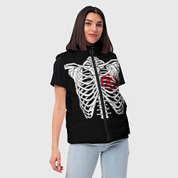 Женский жилет Кукрыниксы: Скелет, цвет: 3D-черный — фото 2