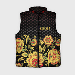 Женский жилет Russia: black edition, цвет: 3D-красный