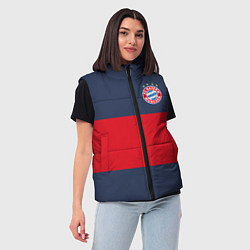 Женский жилет Bayern Munchen - Red-Blue FCB 2022 NEW, цвет: 3D-красный — фото 2