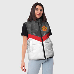 Женский жилет Man United FC: Grey Polygons, цвет: 3D-светло-серый — фото 2