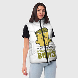 Женский жилет Я не злюсь, я улыбаюсь вниз, цвет: 3D-черный — фото 2