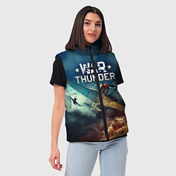 Женский жилет Гром войны, цвет: 3D-красный — фото 2