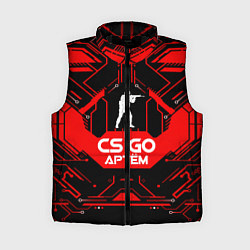 Женский жилет CS:GO - Артём, цвет: 3D-черный