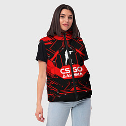 Женский жилет CS:GO - Даниил, цвет: 3D-черный — фото 2