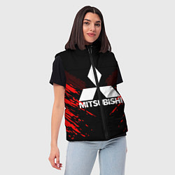 Женский жилет Mitsubishi: Red Anger, цвет: 3D-черный — фото 2