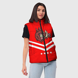 Женский жилет Спартанский кабан, цвет: 3D-черный — фото 2