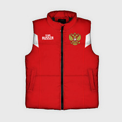 Женский жилет Россия: Акинфеев ЧМ-2018, цвет: 3D-черный