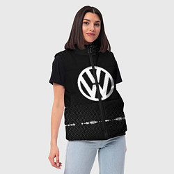 Женский жилет Volkswagen: Black Abstract, цвет: 3D-красный — фото 2