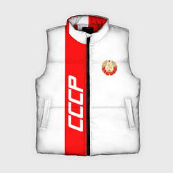 Женский жилет СССР: White Collection, цвет: 3D-красный