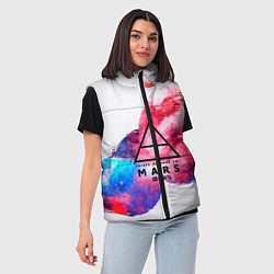Женский жилет 30 Seconds to Mars, цвет: 3D-красный — фото 2