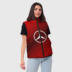 Женский жилет Mercedes: Red Carbon, цвет: 3D-светло-серый — фото 2