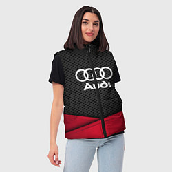 Женский жилет Audi: Grey Carbon, цвет: 3D-красный — фото 2