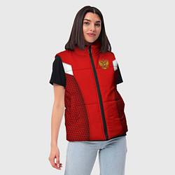 Женский жилет Russian Team: WC 2018, цвет: 3D-красный — фото 2