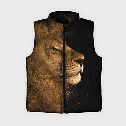 Женский жилет Песчаный лев, цвет: 3D-черный