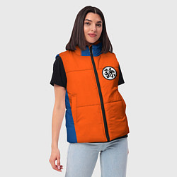Женский жилет DBZ: Goku Kanji Emblem, цвет: 3D-красный — фото 2