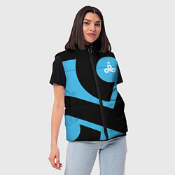Женский жилет CS:GO - Cloud9 the form 2018-2019, цвет: 3D-светло-серый — фото 2
