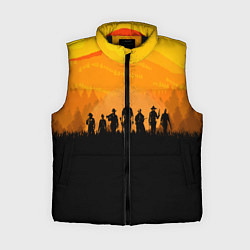 Женский жилет Red Dead Redemption: Orange Sun, цвет: 3D-черный