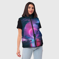 Женский жилет Любовь в космосе, цвет: 3D-черный — фото 2