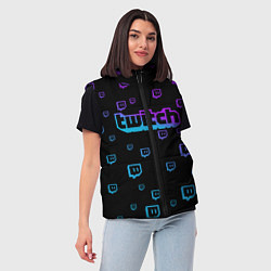 Женский жилет Twitch: Neon Style, цвет: 3D-светло-серый — фото 2