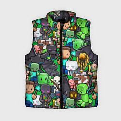Женский жилет Жители Майнкрафт, цвет: 3D-черный