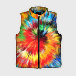 Женский жилет Абстракция разноцветная и яркая, цвет: 3D-черный