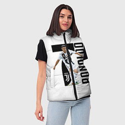 Женский жилет Ronaldo the best, цвет: 3D-черный — фото 2