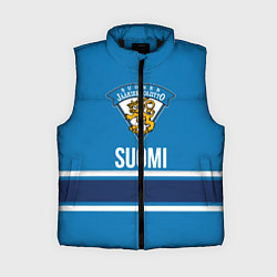 Женский жилет Сборная Финляндии, цвет: 3D-черный