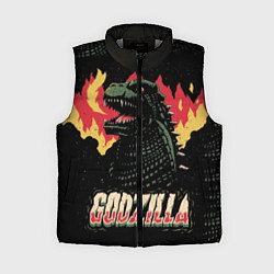 Женский жилет Flame Godzilla, цвет: 3D-светло-серый