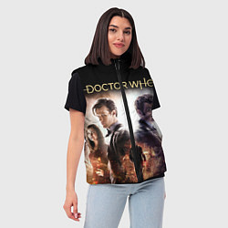 Женский жилет Доктор Кто, цвет: 3D-черный — фото 2