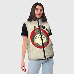 Женский жилет Мой сосед Тоторо, цвет: 3D-черный — фото 2