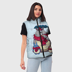 Женский жилет Мой сосед Тоторо, цвет: 3D-черный — фото 2