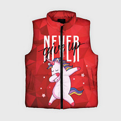 Женский жилет Крутой единорог, цвет: 3D-красный