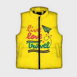 Женский жилет Жизнь, любовь, путешествия, цвет: 3D-черный