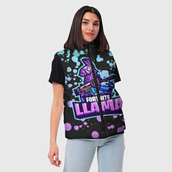 Женский жилет Fortnite LLAMA, цвет: 3D-черный — фото 2