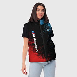 Женский жилет БМВ Мотоспорт, цвет: 3D-светло-серый — фото 2