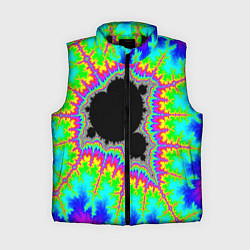 Женский жилет Фрактальная кислотная черная дыра - множество Манд, цвет: 3D-черный