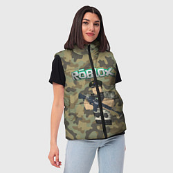 Женский жилет Roblox 23 February Camouflage, цвет: 3D-черный — фото 2