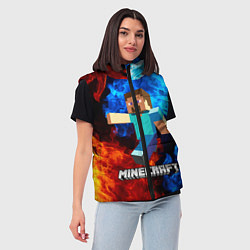 Женский жилет MINECRAFT, цвет: 3D-светло-серый — фото 2