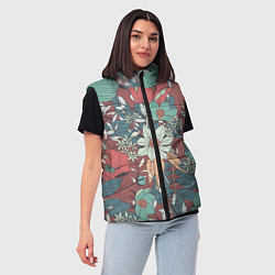 Женский жилет Цветочный арт, цвет: 3D-красный — фото 2