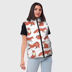 Женский жилет Лисий хвост, цвет: 3D-красный — фото 2