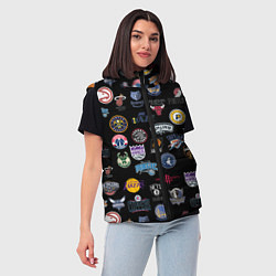 Женский жилет NBA Pattern, цвет: 3D-черный — фото 2