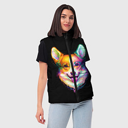 Женский жилет Корги, цвет: 3D-черный — фото 2