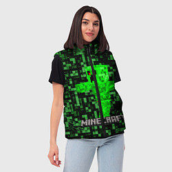 Женский жилет MINECRAFT CREEPER, цвет: 3D-красный — фото 2